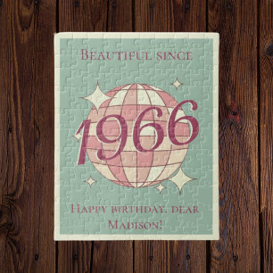 Vintage born in 1966 59th 60th birthday jigsaw puzzle