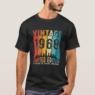 Vintage Born In 1968 53Rd Birthday 53 Years Old De T-Shirt