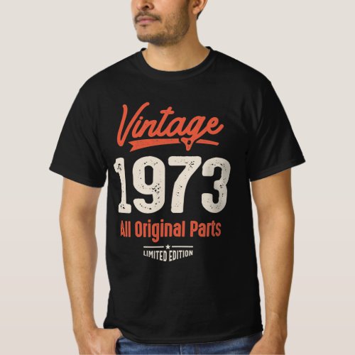 Vintage Born in 1973 _ 49th Birthday Retro Classic T_Shirt