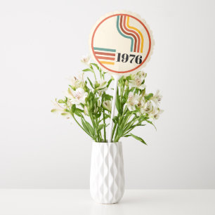 Vintage Born in 1976 50th Birthday Retro Stripe Balloon