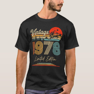 Vintage Born In 1978 Birthday Year Party Wedding A T-Shirt