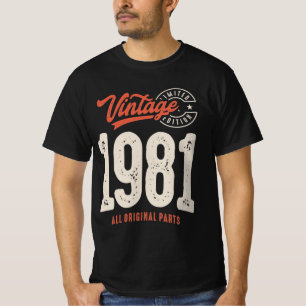 Vintage Born in 1981 - 41st Birthday Retro Classic T-Shirt