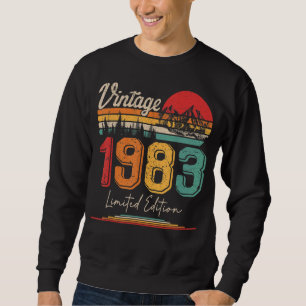 Vintage Born In 1983 Birthday Year Party Wedding A Sweatshirt