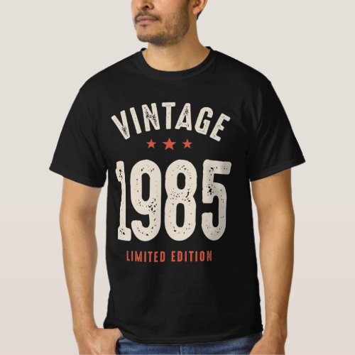 Vintage Born in 1985 _ 37th Birthday Retro Classic T_Shirt