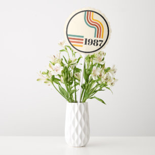 Vintage Born in 1987 40th Birthday Retro Stripe Balloon