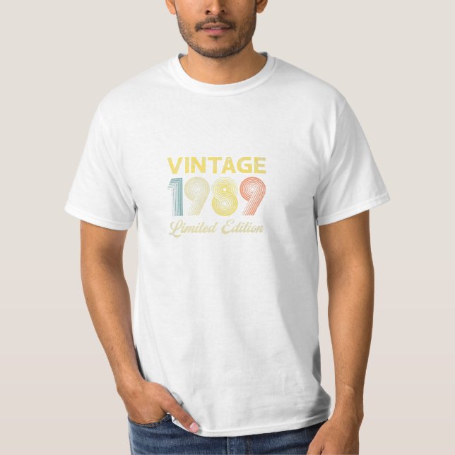 Vintage Born In 1989 T-Shirt (Front)