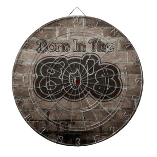 Vintage Born In The 80's Dart Board