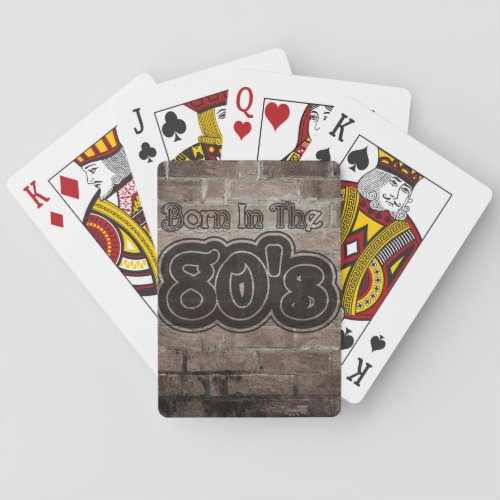 Vintage Born In The 80s Playing Cards