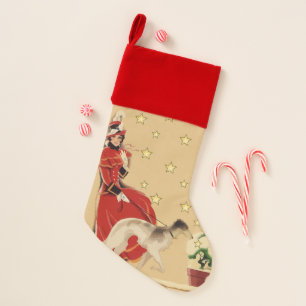 Vintage Borzoi Stroll Christmas Stocking