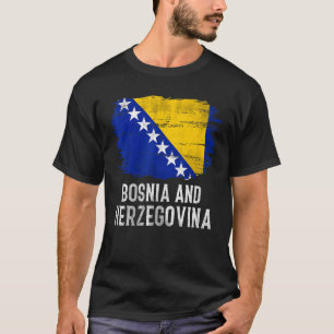 Vintage Bosnia and Herzegovina Flag For Bosnian T-Shirt