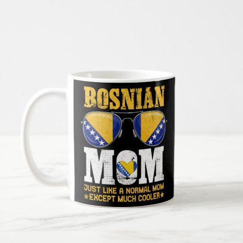 Vintage Bosnian Mom Bosnia Flag Sunglasses Mother  Coffee Mug