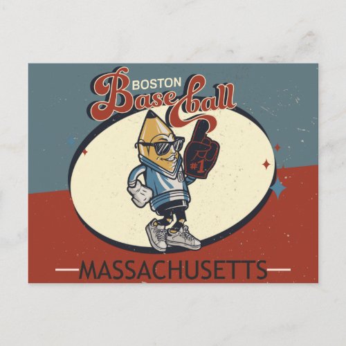 Vintage Boston Massachusetts Baseball Postcard
