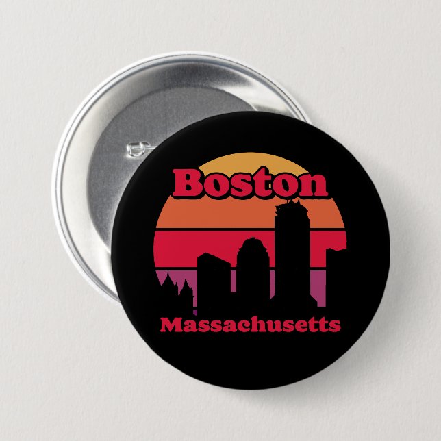 Vintage Boston Massachusetts Button (Front & Back)