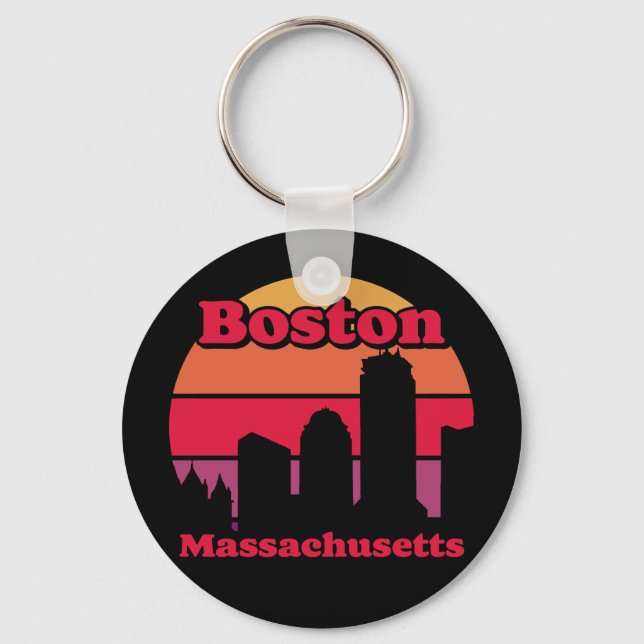Vintage Boston Massachusetts Keychain (Front)