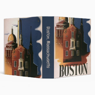 Vintage Boston, Massachusetts Paul Revere's Ride 3 Ring Binder