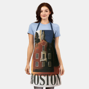 Vintage Boston, Massachusetts Paul Revere's Ride Apron