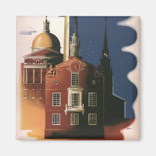 Vintage Boston, Massachusetts Paul Revere's Ride Magnet