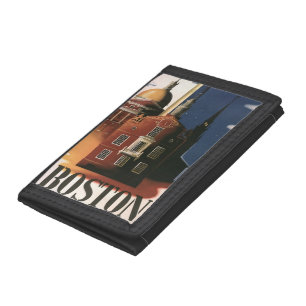 Vintage Boston, Massachusetts Paul Revere's Ride Tri-fold Wallet