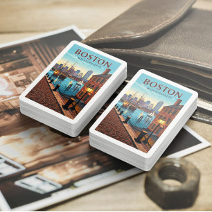Vintage Boston Massachusetts Poker Cards