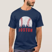 Vintage Boston Skyline Baseball Throwback For Red Game Day Shirt