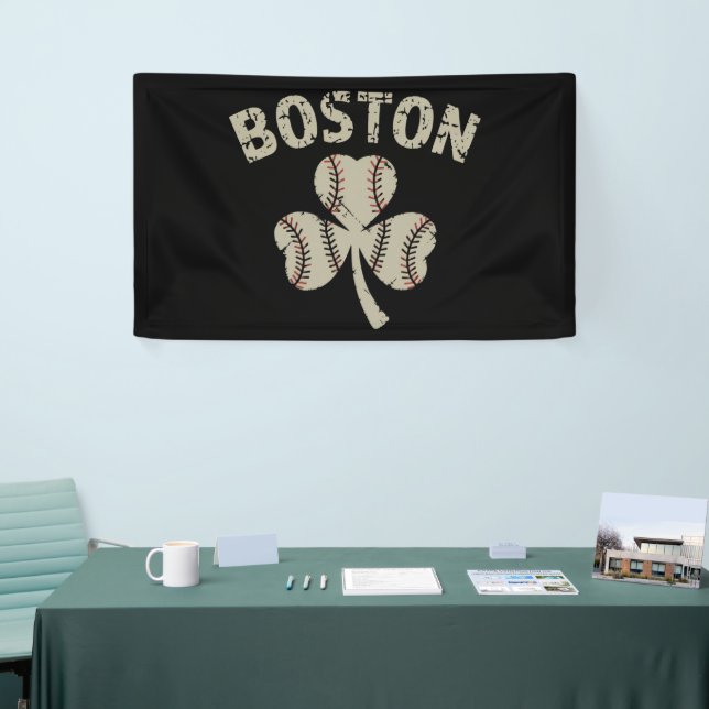Vintage Boston St Patrick's Day Irish Shamrock Banner (Tradeshow)
