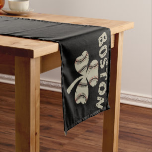 Vintage Boston St Patrick's Day Irish Shamrock Short Table Runner