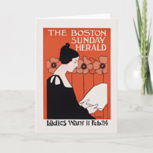 Vintage Boston Sunday Herald Card