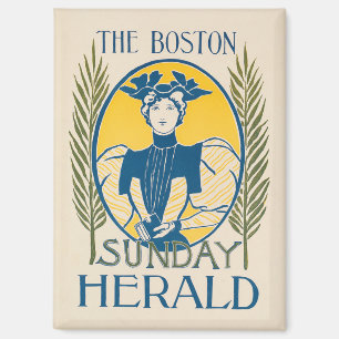 Vintage Boston Sunday Herald Magnet