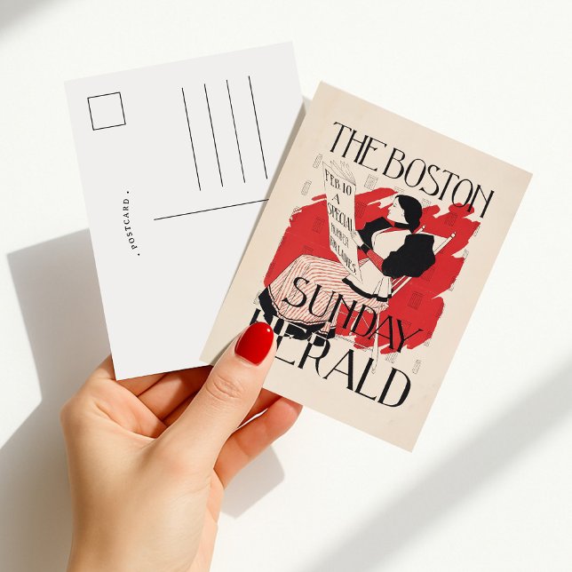 Vintage Boston Sunday Herald Women's Edition Postcard (Creator Uploaded)