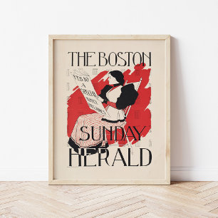 Vintage Boston Sunday Herald Women's Edition Poster