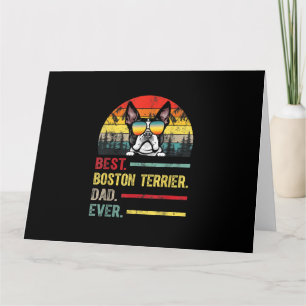 Vintage Boston Terrier Dog Lover Fathers Day Gifts Card