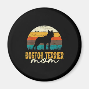 Vintage Boston Terrier Mom Dog Lover Mothers Day Magnet