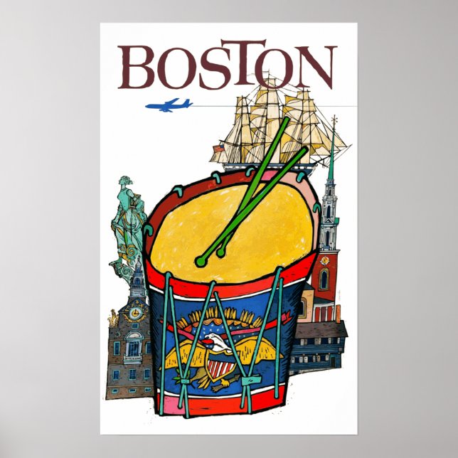 Vintage Boston Travel Poster (Front)