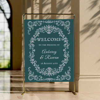 Vintage Botanical 2 in 1 Wedding Welcome Sign