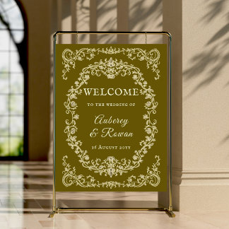 Vintage Botanical 2 in 1 Wedding Welcome Sign