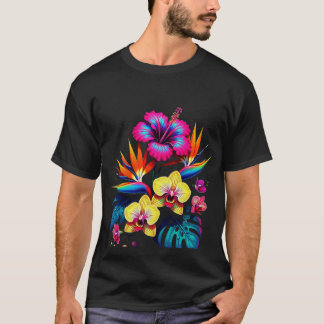 Vintage Botanical All-Over Pattern T-Shirt