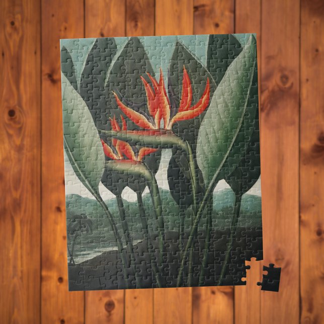Vintage Botanical Bird of Paradise Jigsaw Puzzle (Embrace Nature's Beauty: Vintage Bird of Paradise Puzzle. Gift for Gardeners & Relaxation!)