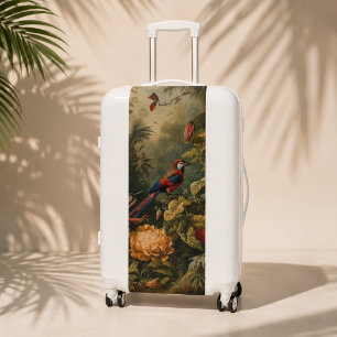 Vintage Botanical Bird Travel Aesthetic Luggage