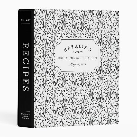 Vintage Botanical | Bridal Shower Recipe Mini Binder