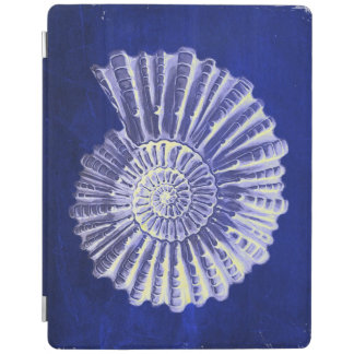 vintage botanical Coastal Blue White seashell iPad Smart Cover