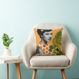 Vintage Botanical Collage pillow