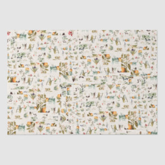 Vintage Botanical Collage Tissue Paper