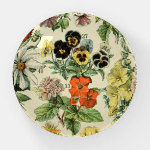 Vintage Botanical Collection of Flowers Paperweight