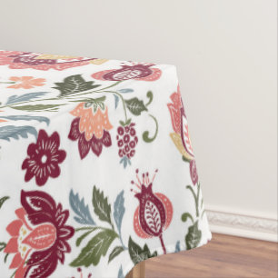 Vintage Botanical Color Full Design Tablecloth