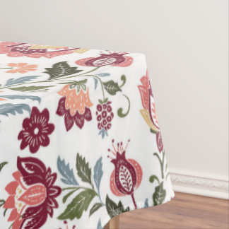 Vintage Botanical Color Full Design Tablecloth