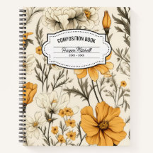 Vintage Botanical Composition Notebook