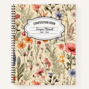 Vintage Botanical Composition Notebook