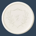 vintage botanical crest monogram pearl wedding wax seal sticker<br><div class="desc">***this design is part of a collection*** Transport your wedding guests back in time with elegance and charm. This stunning collection encapsulates a sophisticated elegant vintage style with intricately woven botanical floral wreath framing your personalized monograms. - Formal vintage style with monogrammed floral wreaths - Comprehensive wedding collection including invitations,...</div>