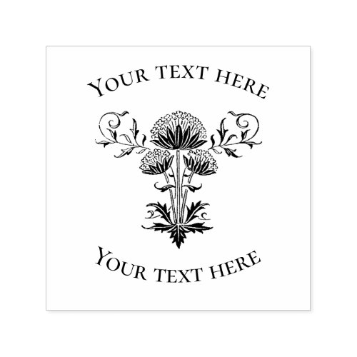 Vintage Botanical Dandelion Seed Heads with Text Self_inking Stamp