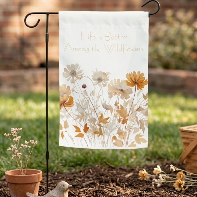 Vintage Botanical Dreamy Spring Garden Flag (Vintage botanical spring garden flag)